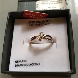 Sterling Silver And 14K Flash Gold Ring